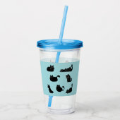 Funny Black Cats Acryltrinkbecher (Rückseite)