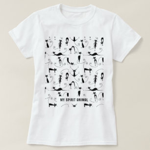 Funny Black Cats Benutzerdefinierter Text oder Nam T-Shirt