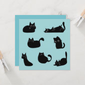 Funny Black Cats Birthday Karte (Vorderseite/Rückseite Beispiel)