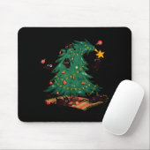 Funny Black Cats Christmas Xmas Tree Family Pajama Mousepad (Mit Mouse)