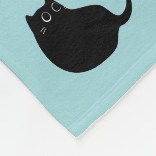 Funny Black Cats Fleecedecke (Ecke)