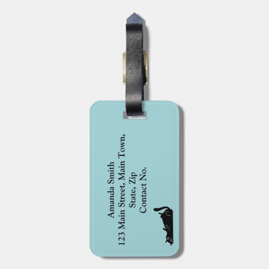 Funny Black Cats Gepäckanhänger (Rückseite vertikal)