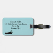 Funny Black Cats Gepäckanhänger (Rückseite horizontal)