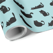 Funny Black Cats Geschenkpapier (Rolleneckpunkt)