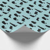 Funny Black Cats Geschenkpapier (Ecke)