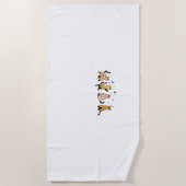 Funny Black Cats Ghost Halloween Pattern Cat Lover Strandtuch (Vorderseite)