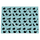 Funny Black Cats Große Geschenktüte (Vorderseite)