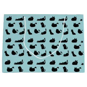 Funny Black Cats Große Geschenktüte