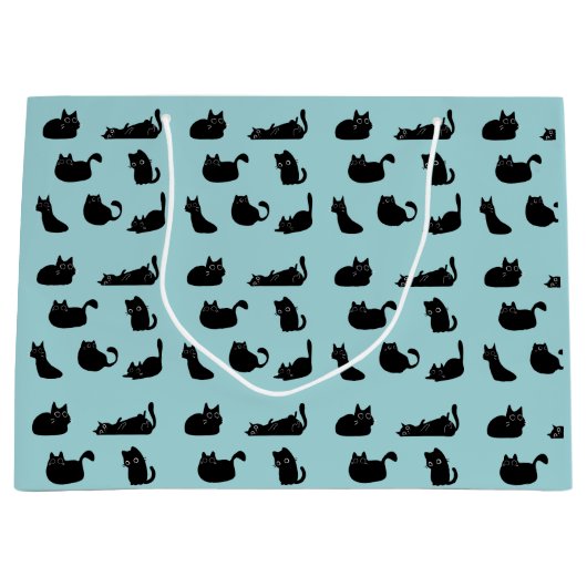 Funny Black Cats Große Geschenktüte (Vorderseite)