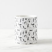 Funny Black Cats Individuelle Name Kaffeetasse (Mittel)