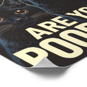 Funny Black Cats Kacke du? Cat Lovers Poster (Ecke)