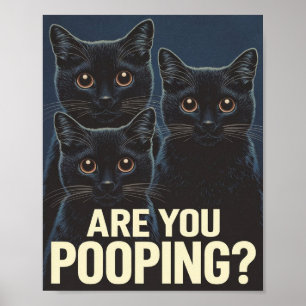 Funny Black Cats Kacke du? Cat Lovers Poster
