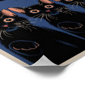 Funny Black Cats Kacke du? Humore Cat Poster (Ecke)