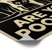 Funny Black Cats Kacke du? Humore Cat Poster (Ecke)