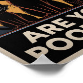 Funny Black Cats Kacke du? Humore Cat Poster (Ecke)