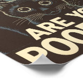 Funny Black Cats Kacke du? Humore Cat Poster (Ecke)