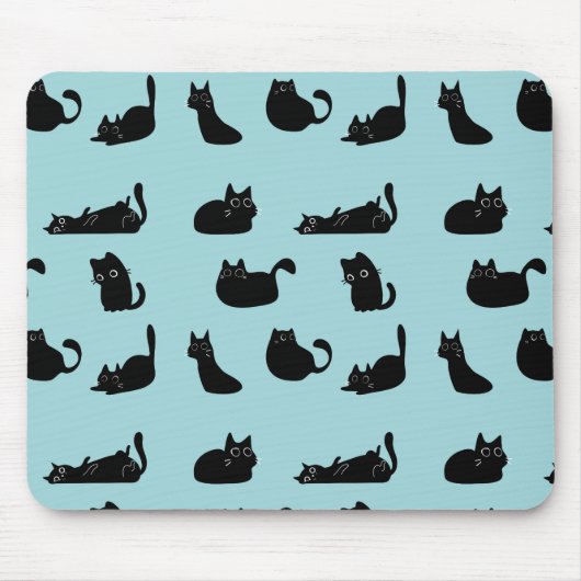 Funny Black Cats Mousepad (Vorne)