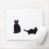 Funny Black Cats Niedlich Kitty Mousepad (Mit Mouse)