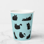Funny Black Cats Pappbecher (Rückseite)