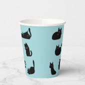Funny Black Cats Pappbecher (Links)