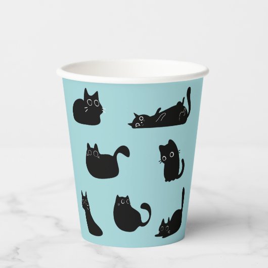 Funny Black Cats Pappbecher (Vorderseite)