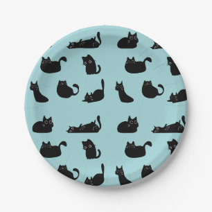 Funny Black Cats Pappteller
