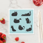 Funny Black Cats Serviette (Beispiel)