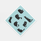 Funny Black Cats Serviette (Ecke)