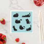 Funny Black Cats Serviette (Beispiel)