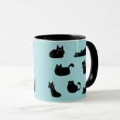 Funny Black Cats Tasse (VorderseiteRechts)