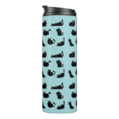 Funny Black Cats Thermosbecher (Nach rechts gedreht)