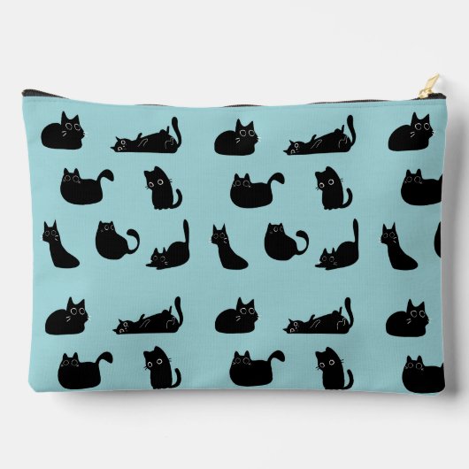 Funny Black Cats Zubehörtasche (Rückseite)