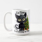 FUNNY BLACK CHRISTMAS CAT AND BAUM KAFFEETASSE (Links)