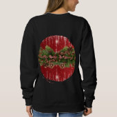 Funny Black "Coffee Makes Me Merry" Coffee Lover's Sweatshirt (Rückseite)