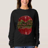 Funny Black "Coffee Makes Me Merry" Coffee Lover's Sweatshirt (Vorderseite)