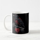 Funny Black Crow Black Bird Funny Crow Valentines  Kaffeetasse (Links)