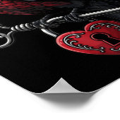 Funny Black Crow Black Bird Funny Crow Valentines  Poster (Ecke)