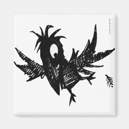 Funny Black Crow Magnet