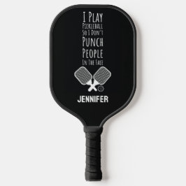 Funny Black Custom Humorous Pickleball Schläger