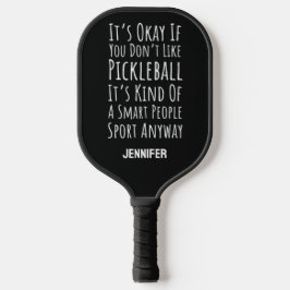 Funny Black Custom Personalized Pickleball Schläger