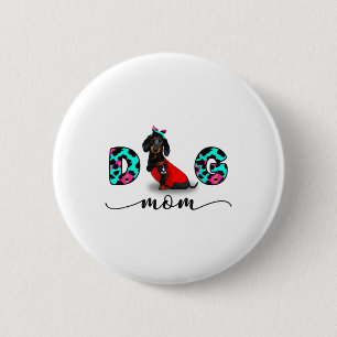 Funny Black Dackel Tattoo I Liebe You Dog Mama Le Button