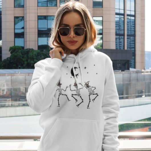 Funny Black Dancing Skeleton halloween Hexenhut Hoodie