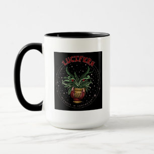 Funny Black Devil Pflanze   Lucifern Halloween Dec Tasse