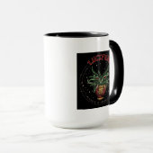Funny Black Devil Pflanze | Lucifern Halloween Dec Tasse (VorderseiteRechts)