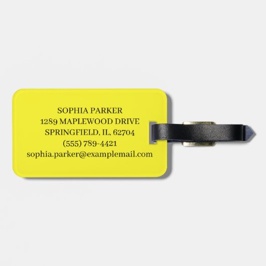 Funny Black Donkey Gepäckanhänger (Rückseite horizontal)