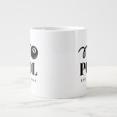 Funny black eightball coffee Tasse für Poolspieler (Vorderseite)
