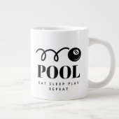 Funny black eightball coffee Tasse für Poolspieler (Rechts)