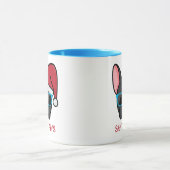 Funny Black Frenchie Santa Paws Weihnachten Tasse (Zentrum)