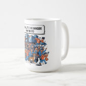 Funny Black Friday Sale Rush T-Shirt Design Kaffeetasse (VorderseiteRechts)