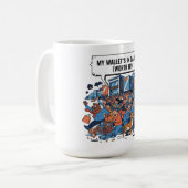 Funny Black Friday Sale Rush T-Shirt Design Kaffeetasse (Vorderseite Links)